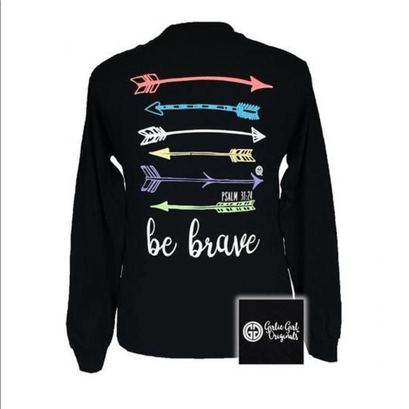 Girly girl “Be Brave” long sleeve - Picture 1 of 5